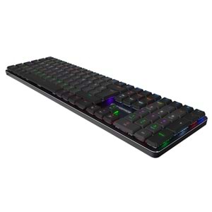 Rampage GRANITE PRO Siyah/Gri Low Profile BLUE SWITCH Q Rainbow Mekanik Gam