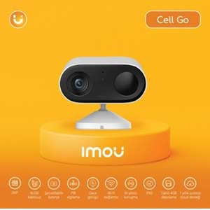 IMOU Cell Go Kablosuz WiFi Kamera/3MP-Gece Görüşü-PIR Algılama-Şarj Edilebilir Pil-IP65-4GB Dahili Hafıza-ONVIF-1 Yıl Ücretsiz Bulut(IPC-B32P-V2)