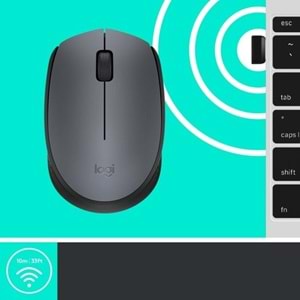 Logitech M170 USB Alıcılı Kablosuz Mouse - Gri