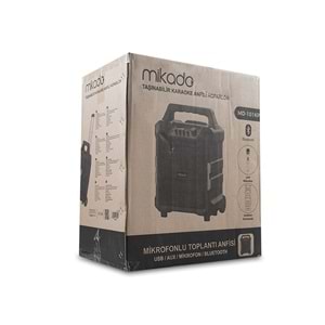Mikado MD-101KP RMS:80W Kablosuz UHF Mikrofonlu Bluetooth ve USB Destekli Taşınabilir Toplantı Anfisi