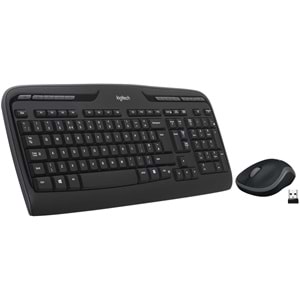 Logitech MK330 Kablosuz Klavye ve Mouse Seti, Multimedya Tuşları, Sıvı Dökülmesine Dayanıklı, 10 m Kullanım Mesafesi, Türkçe Q Klavye, Siyah