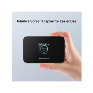 Mercusys MT115 | 4g Lte Mobil Wi-Fi 6 Taşınabilir Modem | 150 Mbps 4g Hızı | 2400 Mah Pil ile 10 Saat Kullanım | Bilgi Ekranlı | 10 Cihaz