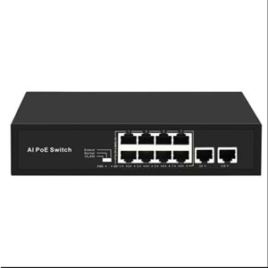 URANIUM POE-8020-96W 8 PORT 10/100 + 2 PORT 10/100 RJ45 UPLINK POE SWITCH (REALTEK CHIPSET)