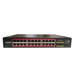 URANIUM POE-G2420SFP-300W 24 PORT GIGABIT + 2XGIGABIT SFP UPLINK RACKMOUNT POE SWITCH (REALTEK CHIPSET)