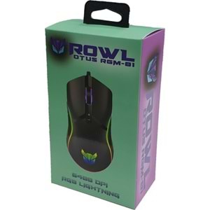 Rowl RGM-01 OTUS 6400DPI USB Siyah RGB Aydınlatmalı Gaming Oyuncu Mouse