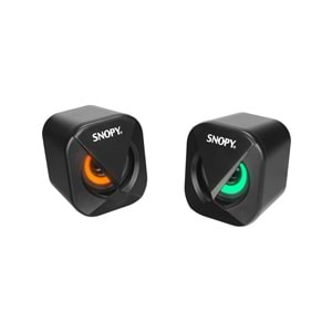 Snopy SN-83U 2.0 Mini LED Işıklı 2WX2CH Siyah USB Gaming Speaker Hoparlör