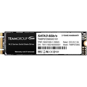 TeamGroup MS30 256 GB, SLC Önbellek 3D NAND TLC M.2 2280 SATA III 6 Gb/sn Dahili Katı Hal Sürücüsü SSD (500/400 MB/sn'ye kadar Okuma/Yazma Hızı) Dizüstü Bilgisayar ve PC Masaüstü ile Uyumlu TM8PS7256G0C101