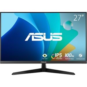 ASUS VY279HF 27 IPS FREESYNC 1920x1080 1MS 100HZ HDMI, Çerçevesiz, Antibakteriyel Kaplama Monitör