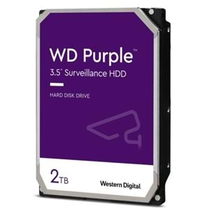 2TB 3.5 WD 5400RPM 64MB PURPLE WD22PURZ 7/24 GUVENLIK (3 YILRESMI DIST GARANTILI)