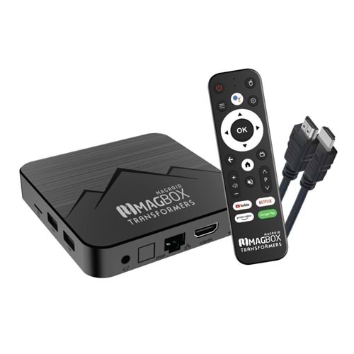 Magbox Magroid Transformers 32 GB HDD 4 GB Ram Bluetooth 5G Wifi Ses Komut Kumandalı Android TV Box