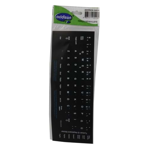 Addison 300161 Türkçe Q Siyah Klavye Stiker