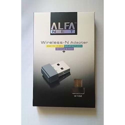 Alfa AL-W102 150Mbps 2.4Ghz Mini Usb Kablosuz Adaptör