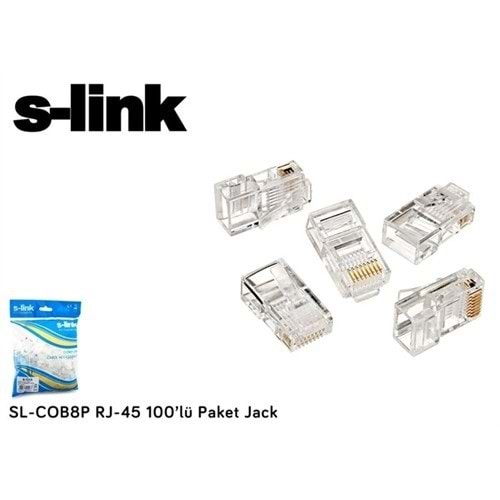 S-Link Sl-Cob8p Rj45 100 Lü Utp Konnektör Adet