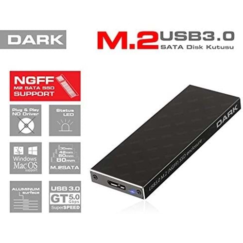 Dark DK-AC-DSEM2 USB 3.0 - M.2 SATA Disk Kutusu