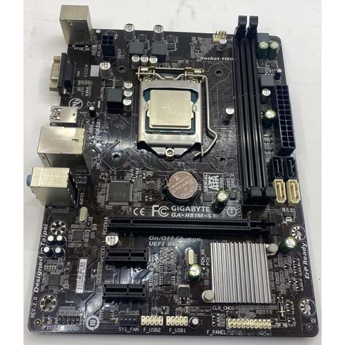 GIGABYTE GA-H81M-S1 1150 PİN ANAKART + PENTİUM G3220 CPU