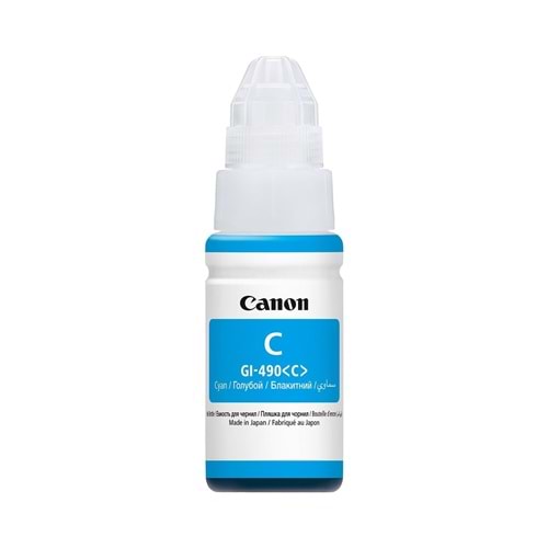 Canon GI-490 (C) Orijinal Cam Göbeği (Mavi) Mürekkep Kartuşu G2411/G2415/G3411/G3415/G4411