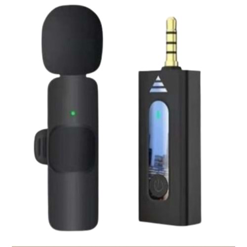 HADRON HDX2787 Kablosuz Yaka Mikrofonu 3.5 mm - Siyah