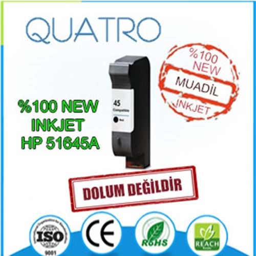 Quatro Kartuş %100 NEW INKJET HP 45A ( 51645AE )