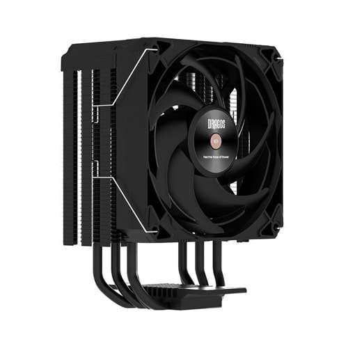 Dragos DIGITAL Black 4 Heat Pipes Single Tower Air Cooler 3000rpm 220W 1700/1200/115X/2011/2066/1366/AM5/AM4/AM3/AM2