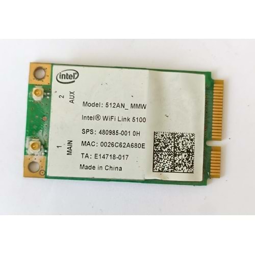 Intel Wifi Link 512AN_MMW Wireless Kart