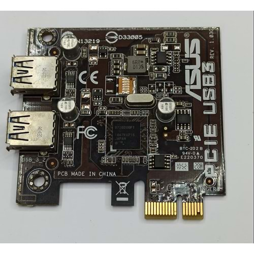 ASUS PCI Express USB3 Mainboard (PCIe, 2 USB 3.0 girişi)