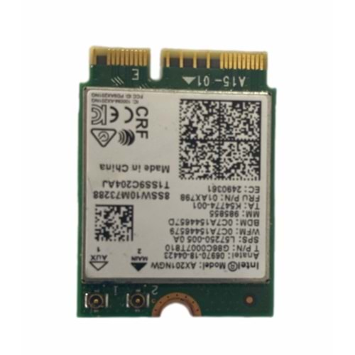 DELL Vostro 15-7570, 7577, 7580, 7588 WİFİ KARTI AX201NGW