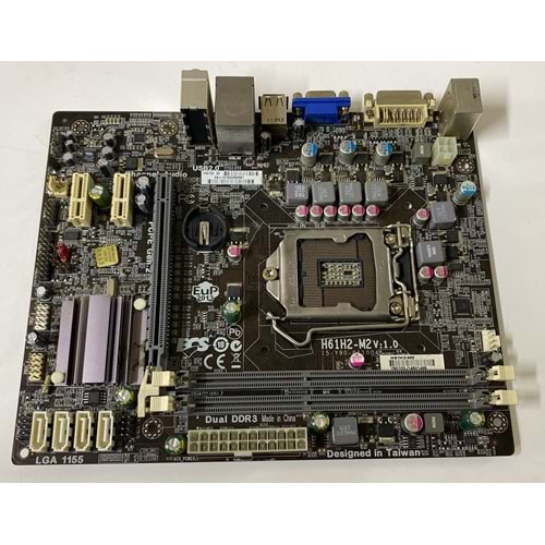 ECS H61H2-M2 H61 DDR3 LAN+VGA+DVI+SATA 16X Anakart