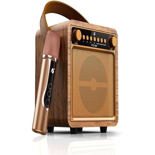 İKARAOKE BOX Bluetooth Hoparlör Porfesyonel Kablosuz Mikrofon Müzik Seti KTS 1687