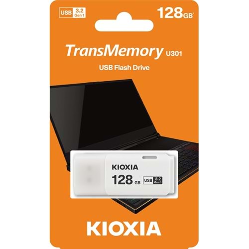 128GB Usb3.2 Gen1 Kıoxıa Beyaz USB Bellek LU301W128GG4