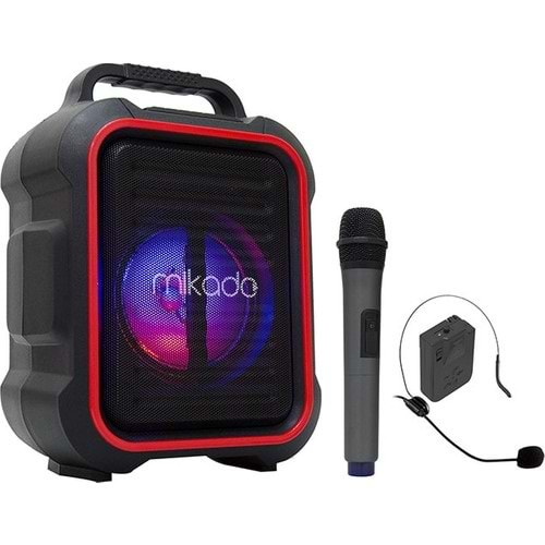 Mikado Md-116Bt 15W 2 Adet Kablosuz El+Baş-Ense Mikrofonlu Usb/sd Bluetoothlu Toplantı Anfisi