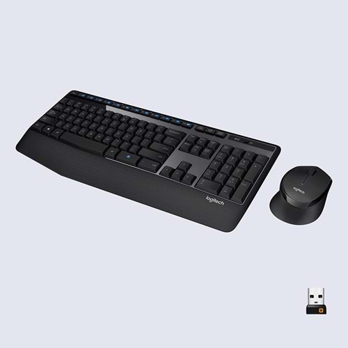 Logitech MK345 KablosuzKlavye MouseSeti, TamBoyutluAyarlanabilirAyaklı Klavye,MedyaDenetimi,