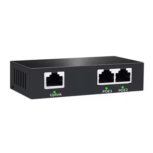 URANIUM POE-RP12 1 PORT POE GİRİŞ BESLEME+ 2 PORT POE ÇIKIŞ 10/100 METAL KASA POE REPEATER(REALTEK CHIPSET)