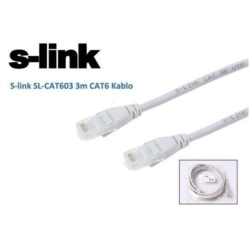 S-Link Sl-Cat603 3M Cat6/Utp Patch Kablo