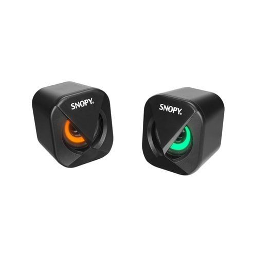 Snopy SN-83U 2.0 Mini LED Işıklı 2WX2CH Siyah USB Gaming Speaker Hoparlör