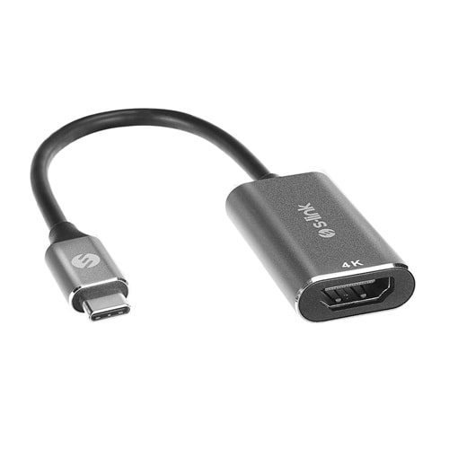 S-link SWV-USBC028 4K@30Hz Gri Metal Type-C to HDMI Adaptör