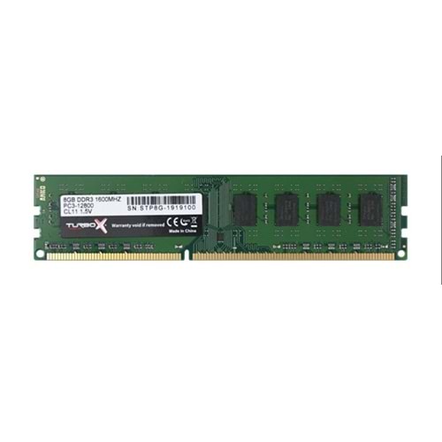 Turbox 8GB DDR3 1600MHZ PC3-12800 CL 1.5V