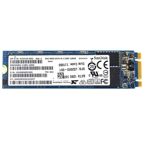 SanDisk X600 SD9SN8W-128G-1006 SATA 128 GB M.2 SSD( İKİNCİ EL %95)
