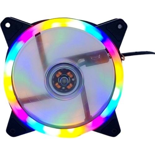 Unichrome ZR-100 1800Rpm Rainbow RGB Kasa Fanı 12 cm 0.3A Renkli Gökkuşağı Fanı