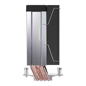 Rampage OCTAGON B70 Siyah 63CFM 12cm ARGB Sıcaklık Göstergeli AM5/LGA1700 Uyumlu Hava Soğutmalı CPU Fan