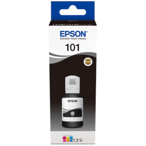 EPSON 101 Siyah Mürekkep Şişesi, 127 ml. L4150/L4160/L6160/L6170/L6190/L14150 (C13T03V14A) Black