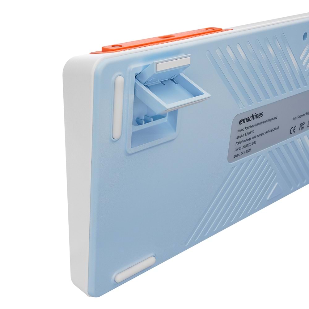 Acer eMachines EAK810 Bej/Mavi/Turuncu USB Rainbow Aydınlatmalı Mini Q Standart Klavye