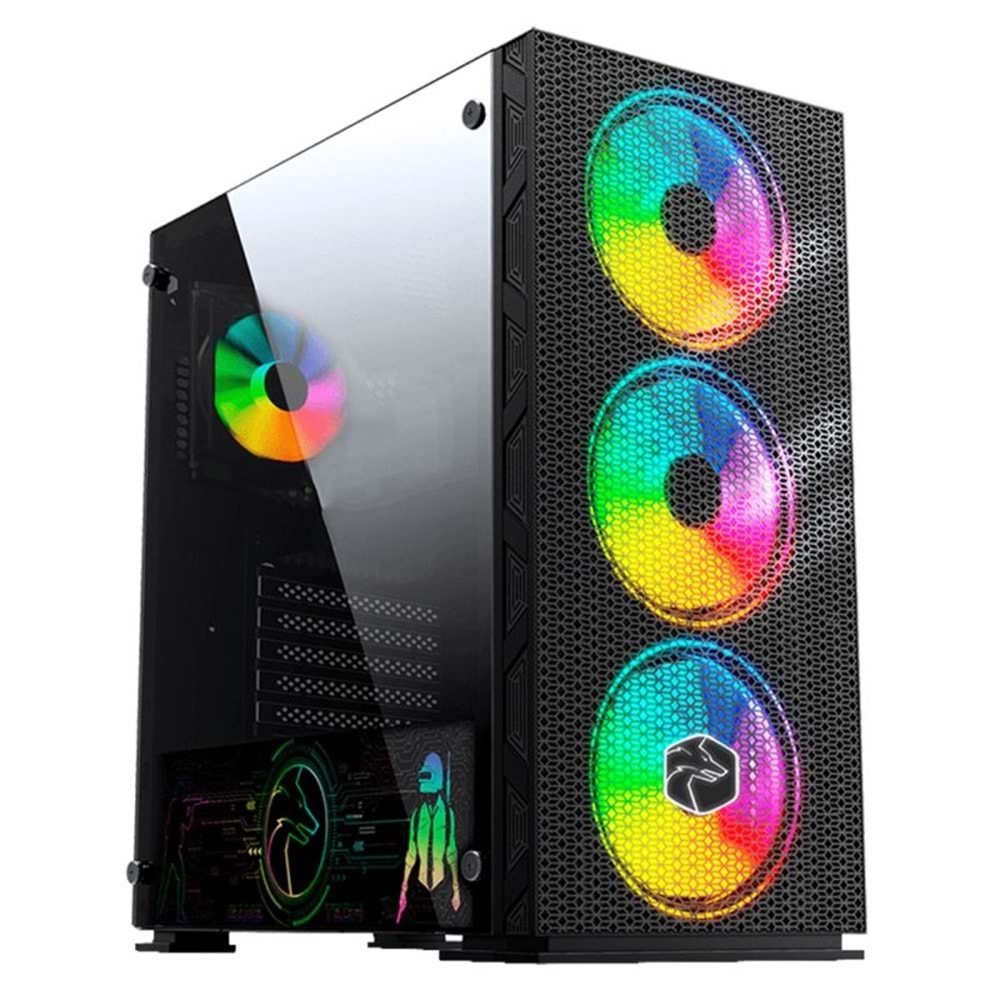GAMETECH GALAXY KUMANDALI RGB 3X140MM - 1X120MM FAN GAMING OYUNCU KASASI