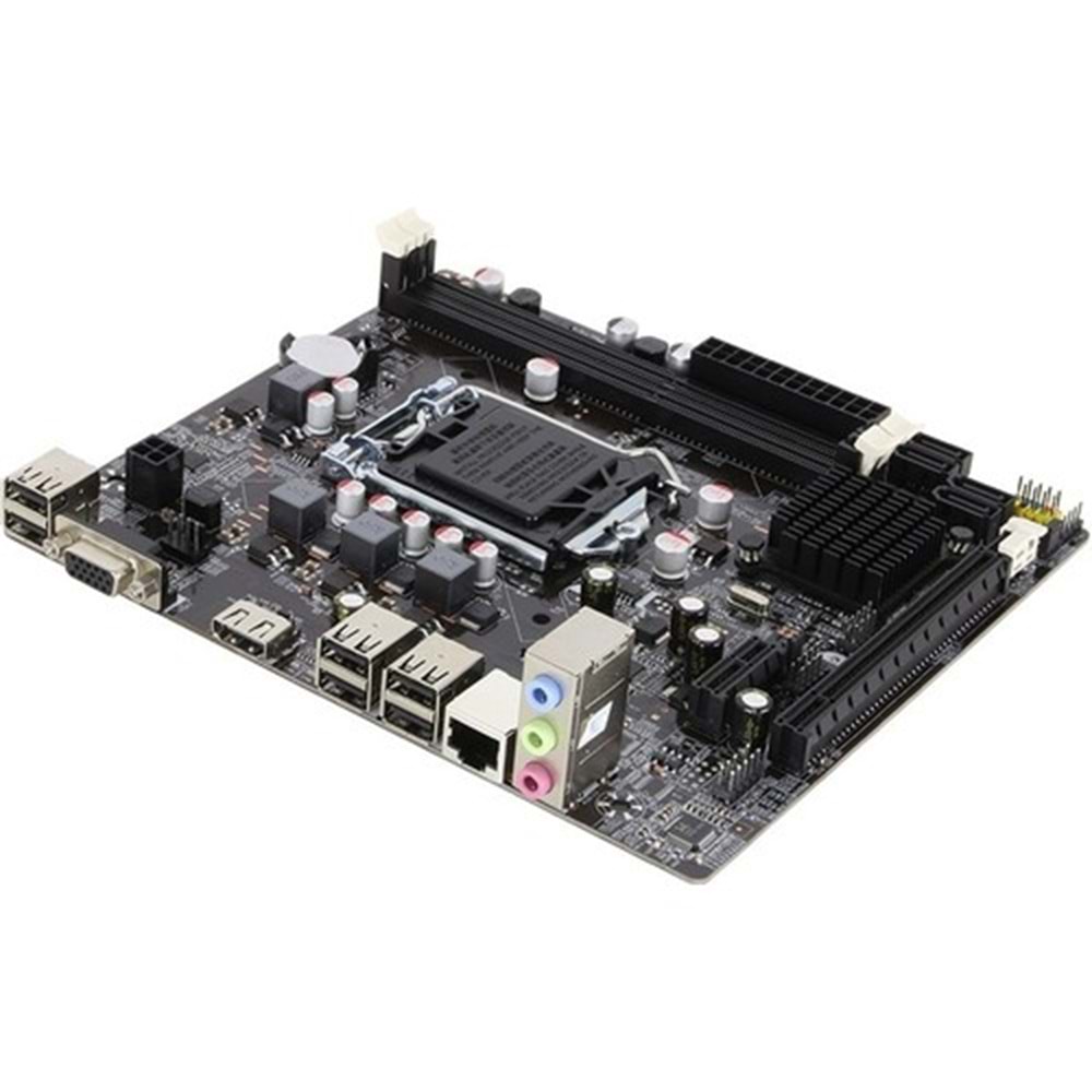 Turbox WorkTeam H61C Sata Ddr3 1600MHz Usb 2.0 Vga Hdmi Ses Lan 1155P 2.3.Gen Anakart