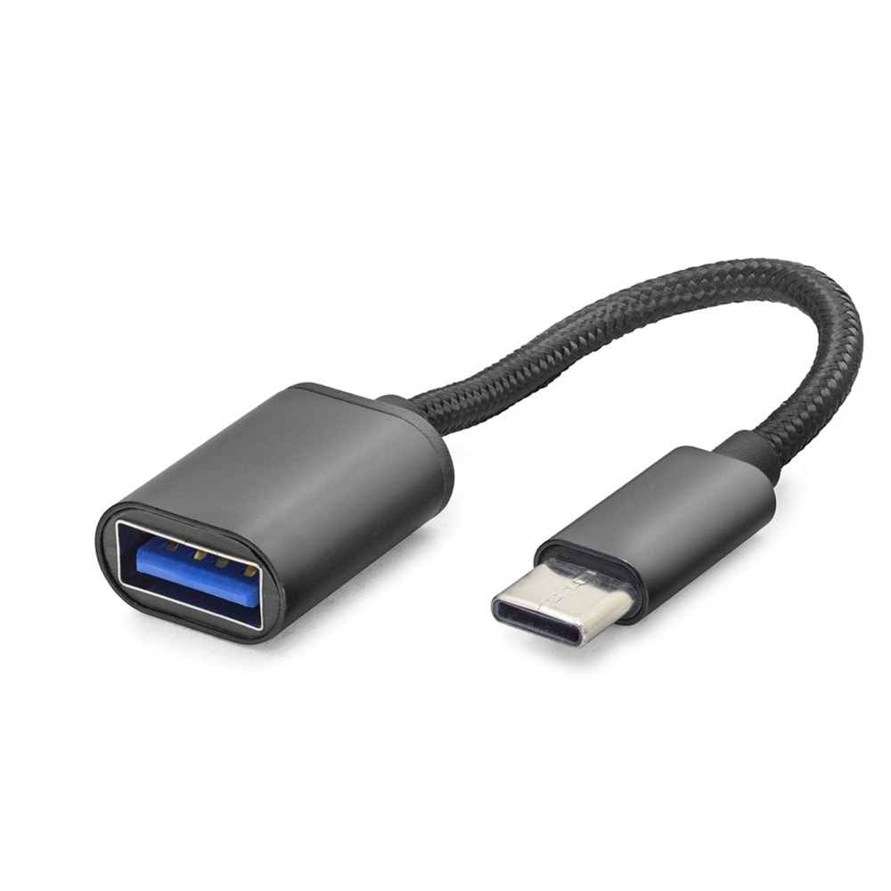 HADRON HDX1001 Type-C to USB 3.0 OTG Dönüştürücü Kablo Siyah