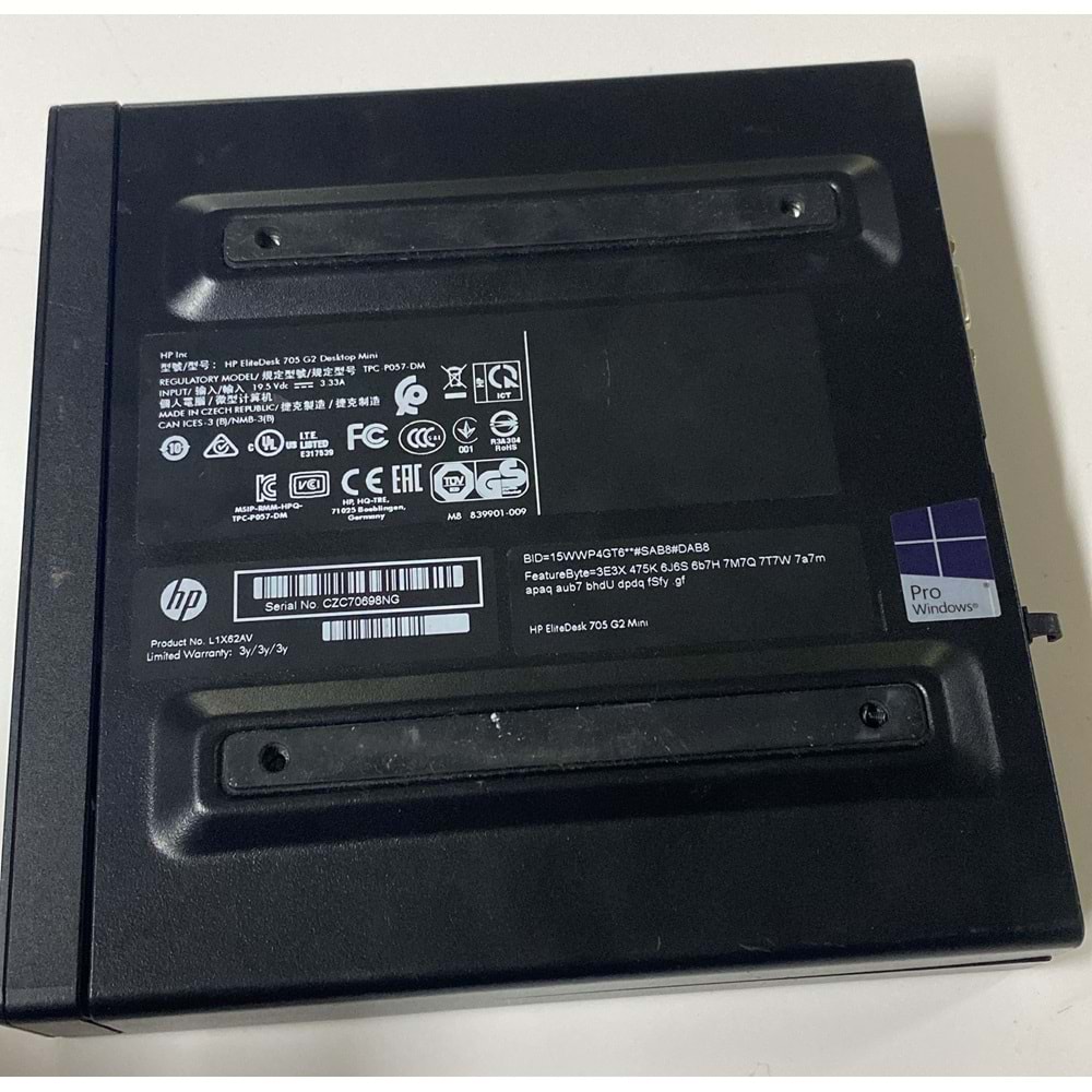 Hp EliteDesk 705 G2 Mini Masaüstü PC