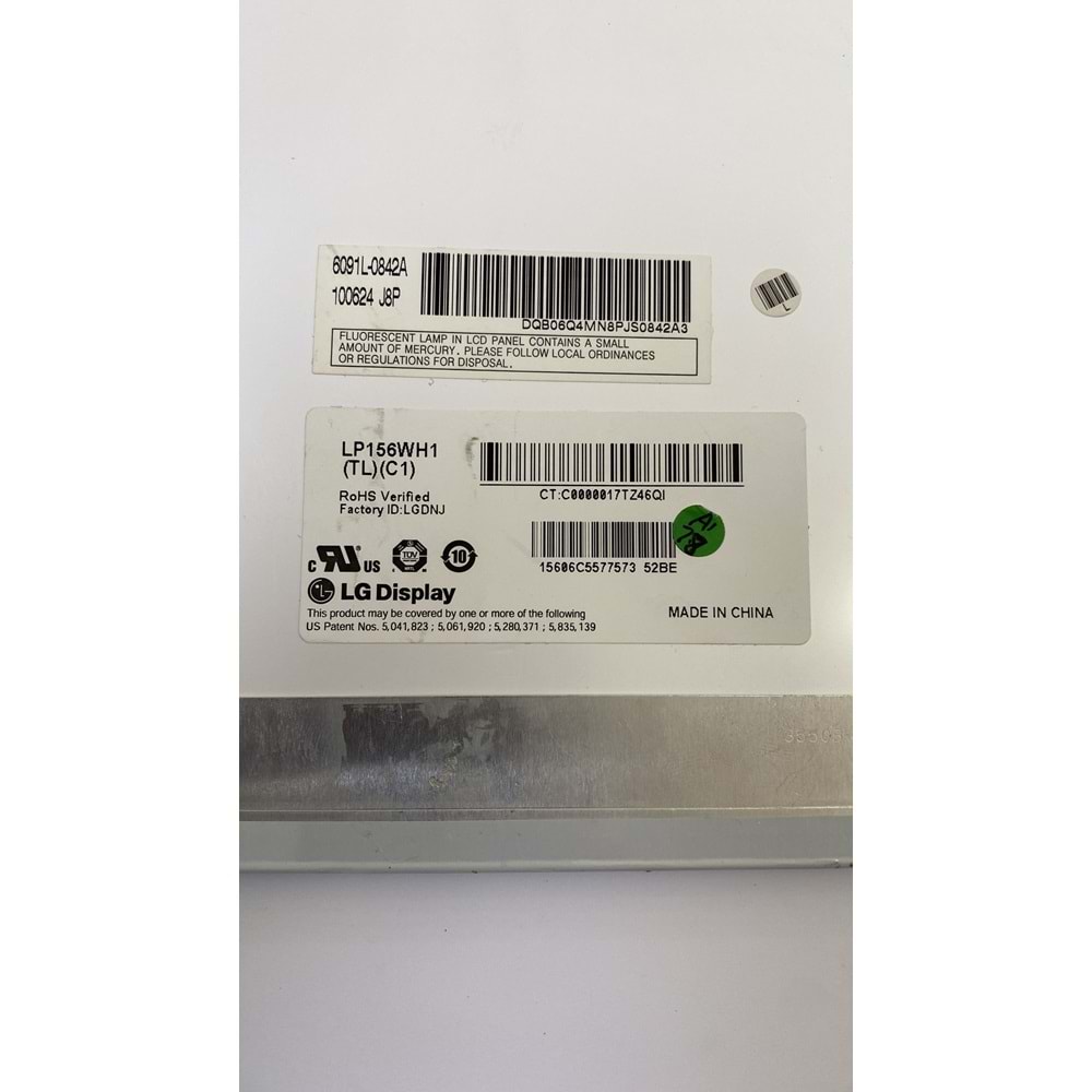 LG LP156WH1 15.6 30 Pin (Tl) (C1) LCD Ekran Panel (1366 x 768) WXGA