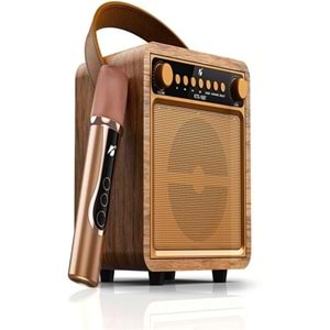 İKARAOKE BOX Bluetooth Hoparlör Porfesyonel Kablosuz Mikrofon Müzik Seti KTS 1687