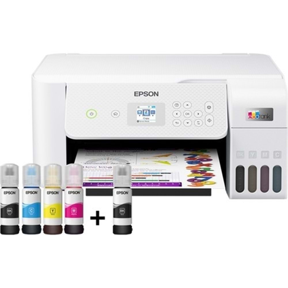 Epson L3266 Wi-Fi + Tarayıcı + Fotokopi Renkli Çok Fonksiyonlu Tanklı Mürekkep Püskürtmeli Yazıcı