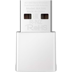 Mercusys MA30N, AC1300 Mbps, Çift Bant, MU-MIMO, Tak ve Çalıştır, Nano Wi-Fi 5 USB Adaptör