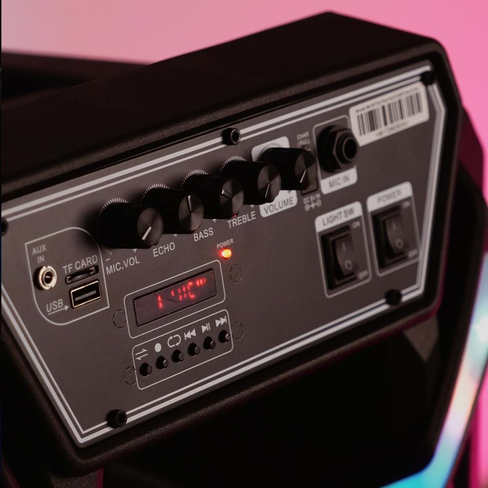 Mikado MD-BT123 30W USB/BT/TF/TWS Kablosuz ve Kafa Mikrofonlu Öğretmen/Toplantı Anfisi